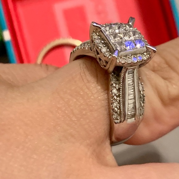 G-H / Si1-Si2) Womens 1 CT. T.W. Lab Grown White Diamond 10K  1 CARAT 10k White Gold Diamond Ring From JC Penney